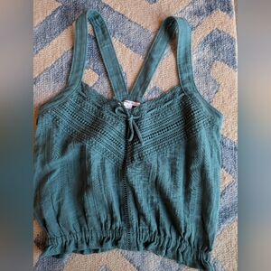 O'Neill Teal Lace Cotton TankTop M